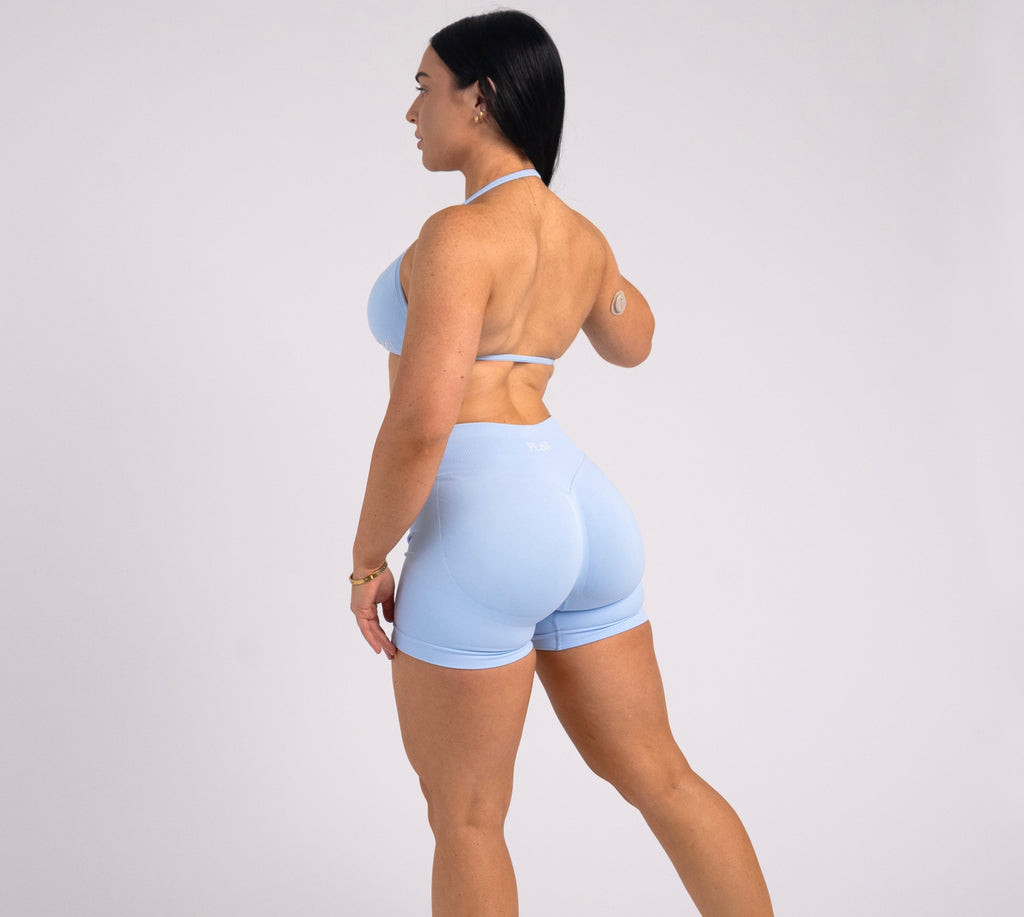 Becoming Her Mid Rise Short - Sky Blue