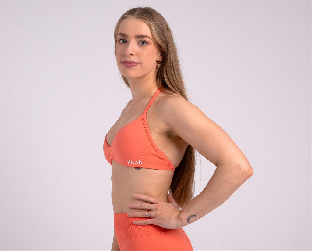 Becoming Her Halter Bra - CORAL