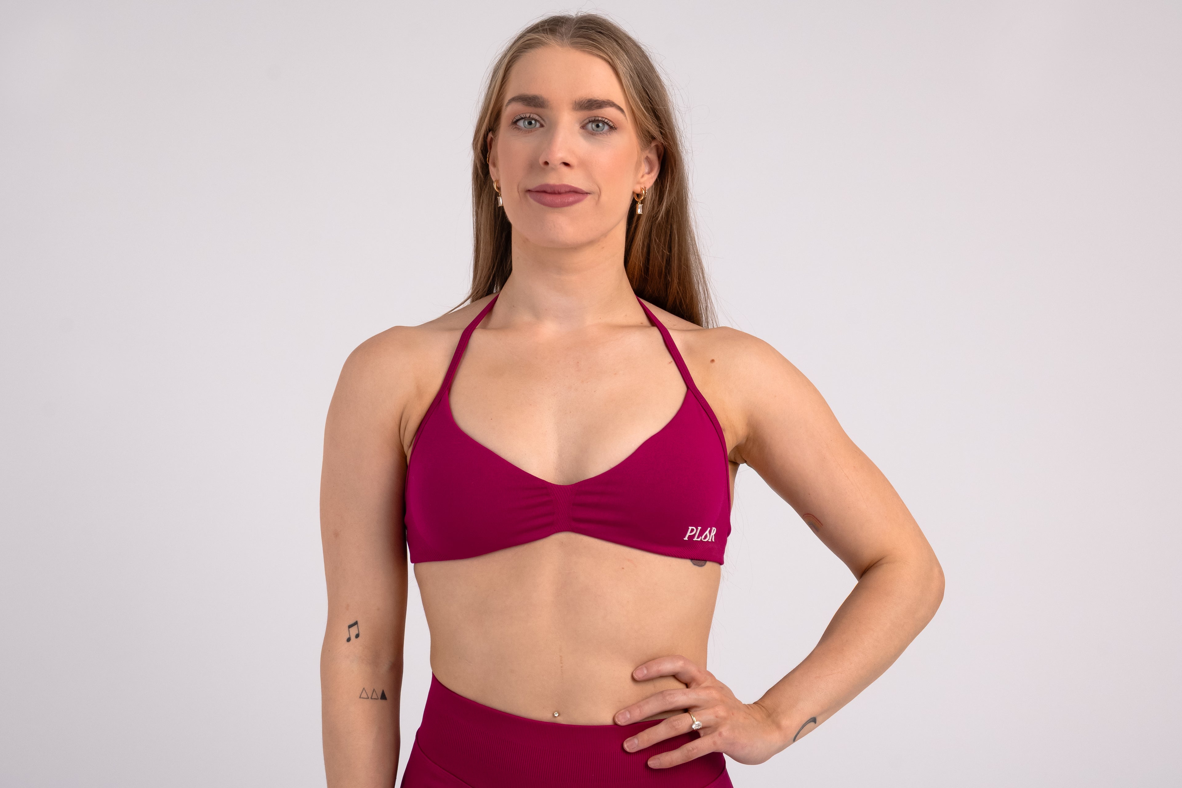 Becoming Her Halter Bra - Sangria