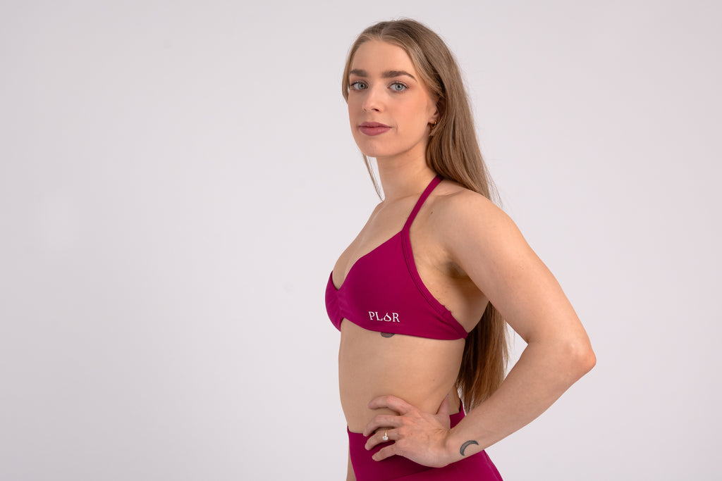 Becoming Her Halter Bra - Sangria