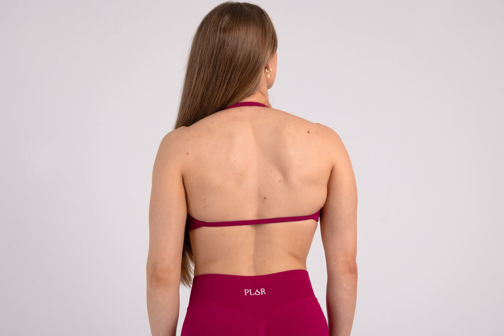 Becoming Her Halter Bra - Sangria