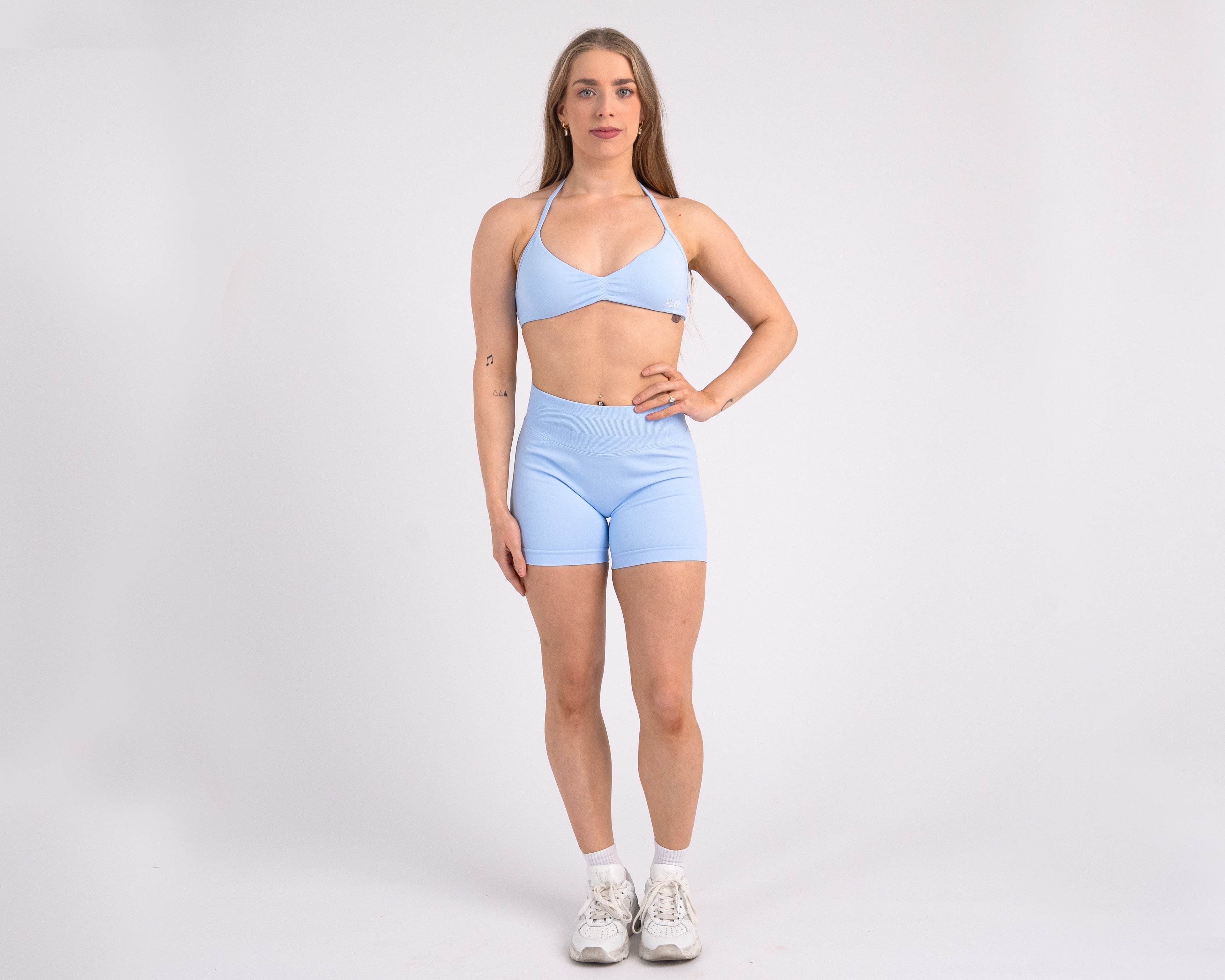 Becoming Her Mid Rise Short - Sky Blue