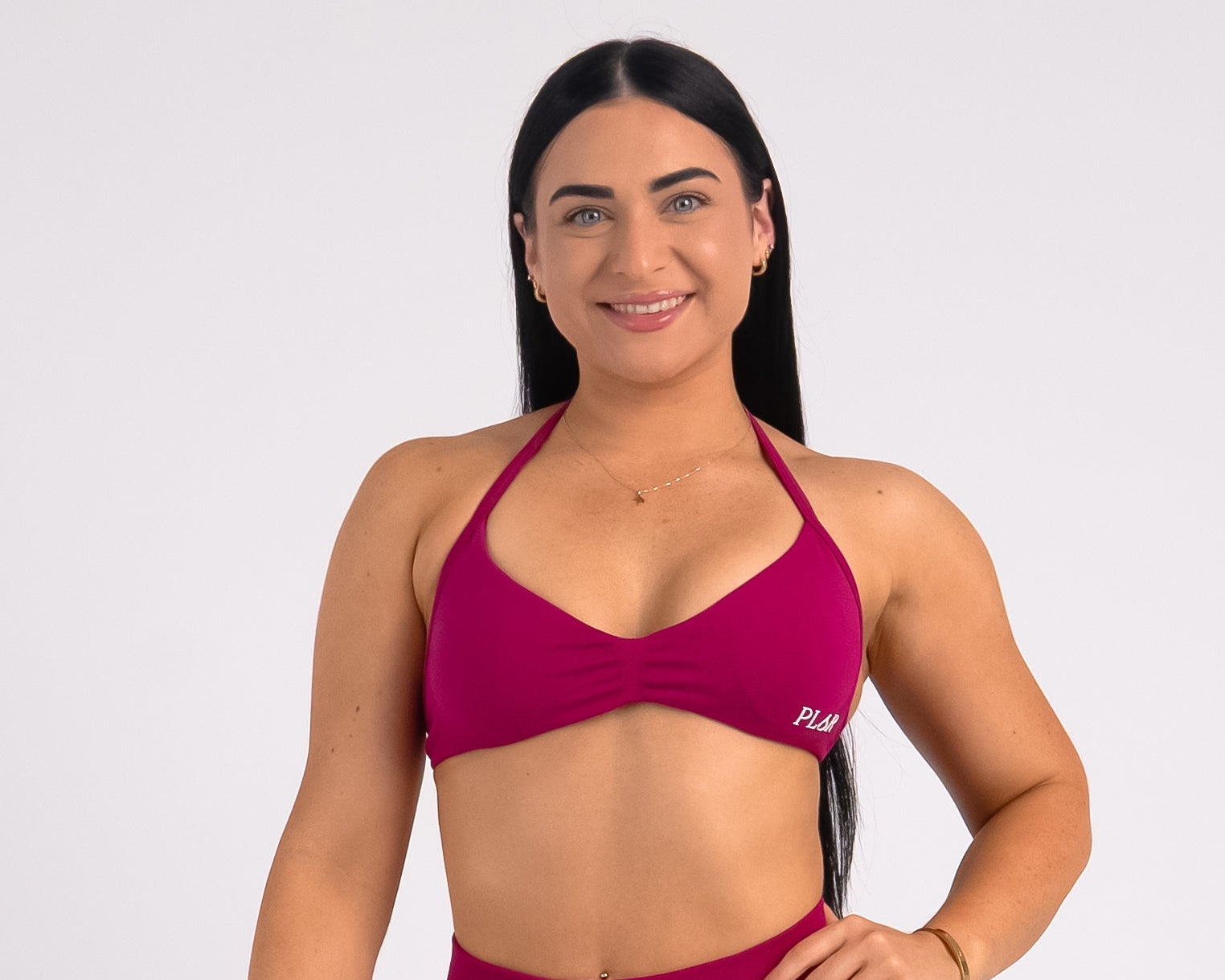 Becoming Her Halter Bra - Sangria