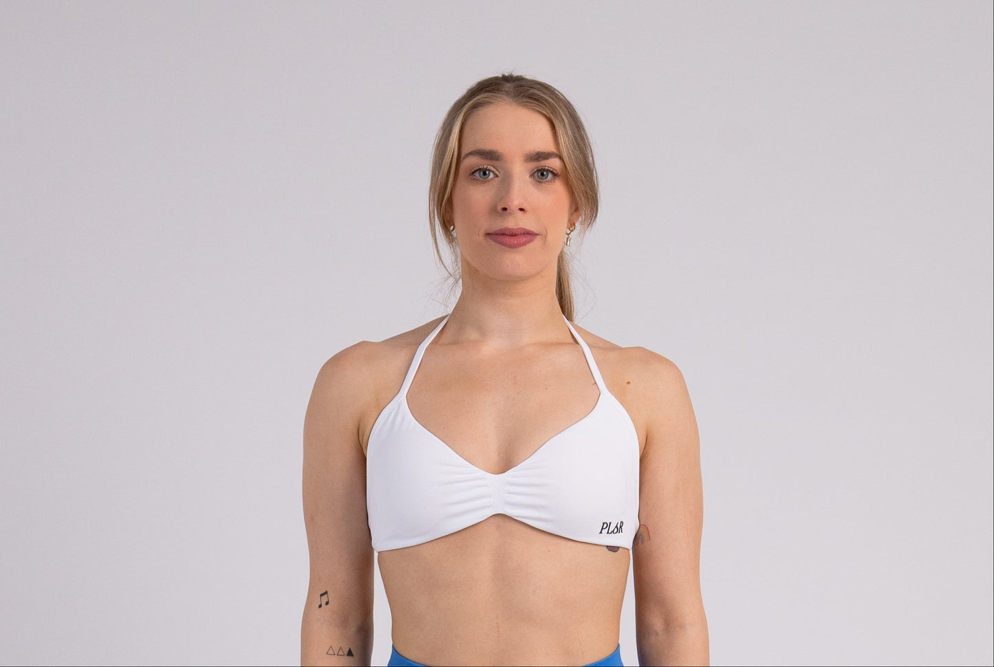 Backless Halter Top - White