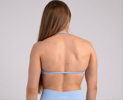 Backless halter - sky blue