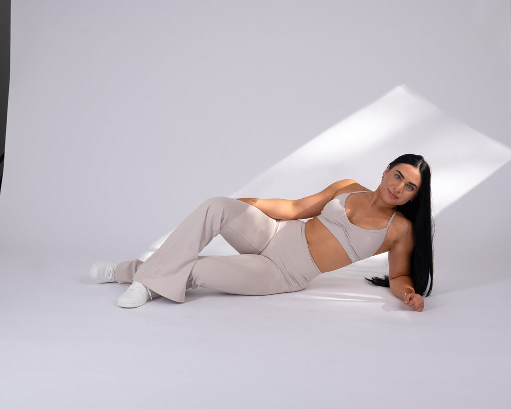 Aura Flare Pants  - LATTE
