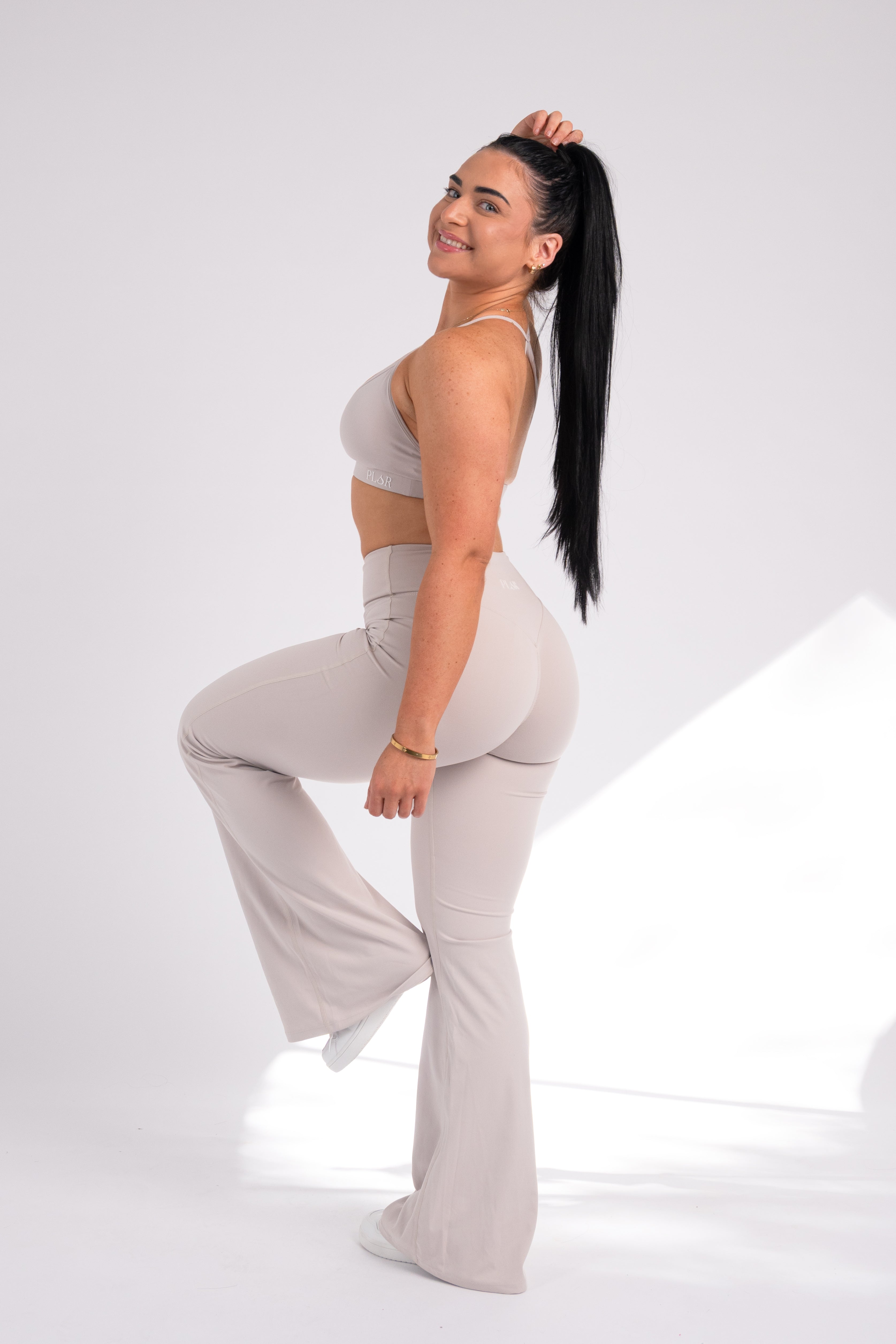 Aura Flare Pants  - LATTE